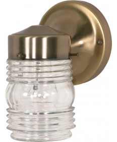 Nuvo Lighting SF77/995 1 Light 6" Porch Wall Mason Jar with Clear