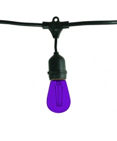 Bulbrite 860225 | STRING15/E26-11S14PUOutdoor String Light w/Purple