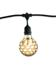Bulbrite 860215 | Outdoor String Light w/Amber Marble Glazed Bulbs