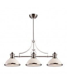 ELK Lighting 66215-3 ELK Chadwick Collection 3-Light Polished Nickel