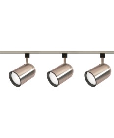 Nuvo Lighting TK342 3 Light R30 Bullet Cylinder Track Kit Brushed Nickel