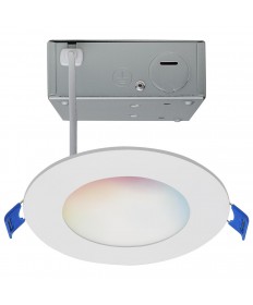 Satco S11560 9W LED Direct Wire Low Profile Downlight 4" Round Starfish IOT Tunable White and RGB 120V