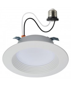 Satco S11800R1 6.7 Watt LED Downlight Retrofit 4 Inches CCT Selectable Round White Finish 120 Volt