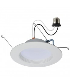 Satco S11801R1 9 Watt LED Downlight Retrofit 5-6 Inches CCT Selectable Round White Finish 120 Volt 