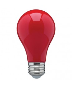 Satco S14984 8 Watt A19 LED Bulb Ceramic Red Medium Base