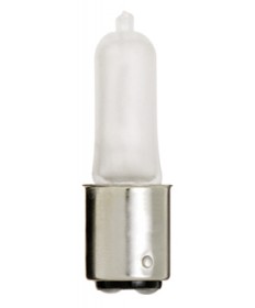 Satco S1920 Satco 100Q/F/DC 100 Watt 120 Volt T4 Double Contact Bayonet Base JD Frost Halogen Light Bulb