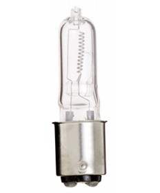 Satco S3123 Satco 250Q/CL/DC 250 Watt 120 Volt T4.5 Double Contact Bayonet Base Clear Quartz JD Light Bulb