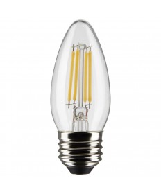 Satco|Nuvo S21290 | Satco B11 LED Bulb 5.5 Watt 2700K 120 Volt Clear Medium Base E26