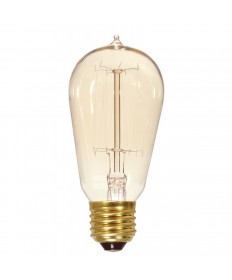 Satco S2423 60 Watt ST19 Vintage Light Bulb Cage Style Nostalgic Antique Bulb