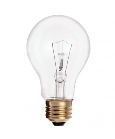 Satco S2999 Satco 135A21/TS/8M/SS 135 Watt A-21 120 Volt E26 Medium Base Clear Extra Long Life 8000 Hour Incandescent Light Bulb