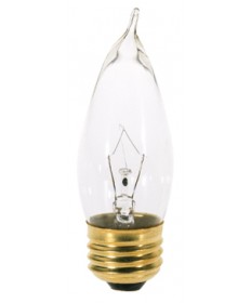 Satco S3264 Satco 25CA10 25 Watt 120 Volt CA10 E26 Medium Base Clear Decorative