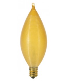 Satco S2706 Satco 25C11/A 25 Watt 120 Volt C11 Candelabra Base Amber Escent Incandescent Carded Light Bulb