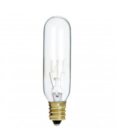 Satco S3714 25 Watt Incandescent T6 Light Bulb Clear Candelabra base 120 Volt Carded