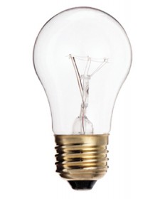 Satco S3814 Satco 25A15 25 Watt 130 Volt A15 E26 Medium Base Clear Incandescent Light Bulb