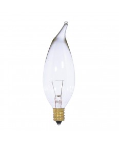 Satco|Nuvo S3866 | Satco CA10 Bulb 7 Watt 12 Volt Clear Candelabra Base Turn Tip