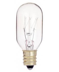 Satco S4718 Satco 15T7/C 15 Watt 130 Volt T7 Candelabra Base Clear Incandescent Carded Light Bulb