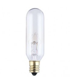 Satco S3913 Satco 15T4-1/2/C 15 Watt T4-1/2 130 Volt E12 Candelabra Base Clear 1000 Hour Incandescent Light Bulb