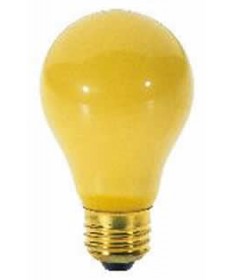 Satco S4983 40A/Y 40 Watt 130 Volt A19 Medium Base Ceramic Yellow Light Bulb