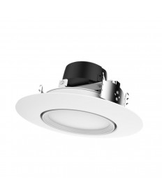 Satco S39473 9 watt LED Directional Retrofit Downlight Gimbaled 5"-6" 3000K 120 volts Dimmable White Finish