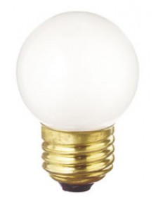 Satco S4710 Satco 40G17/W 40 Watt 130 Volt G17 E27 Medium Base White Globe Decorative Medicinie Cabinet Carded Light Bulb