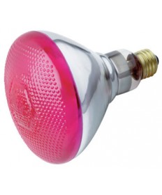 Satco S5007 Satco 100BR38/PK 230V 100 Watt 230 Volt BR38 Bulb Medium Base Pink Weatherproof Reflector Flood