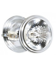 Satco S4692 Satco 75AR111/FL25 75 Watt 12 Volt AR111 G53 Base Flood 25 Degree Halogen Aluminum Reflector Lamp