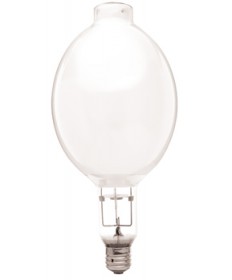 Satco S4836 Satco MH1000/C/U 1000 Watt BT56 Mogul Base Coated Metal Halide Light Bulb