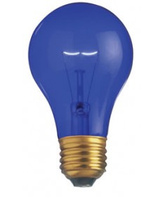 Satco S6082 Satco Light Bulbs 25A/TB - 25 Watt - 130 Volt - A19 - Transparent Blue - Incandescent Light Bulb