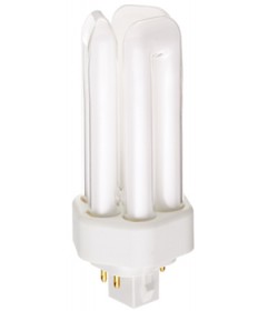 Satco S4369 Satco CF13DT/E/827 13 Watt 120 Volt T4 Triple Tube GX24Q-1 4 Pin Electronic Compact Fluorescent Lamp (CFL)