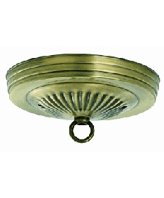 Satco S70/053 Satco S70-053 Antique Brass Finish Ribbed Canopy