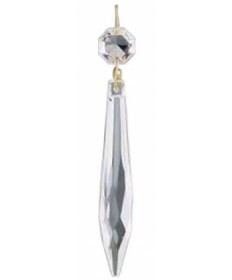 Satco S70/312 Satco S70-312 3 inch U-Drop Clear Crystal Prism