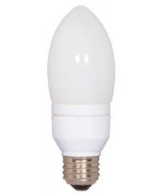 Satco S5591 Satco 7 Watt 120 Volt Torpedo E26 Medium Base 5000K 10,000 Hour Eco-Friendly Compact Fluorescent Light Bulb (CFL)