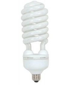 Satco S7339 Satco 55 Watt 120 Volt T4 Spiral E26 Medium Base Professional Series Hi-Pro Eco-Friendly 5000K 10,000 Hour Compact Fluorescent Lamp (CFL)