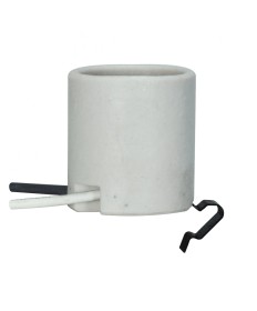 Satco 80/1222 | Medium Base Keyless Porcelain Socket w/ Snap-in Clip with 12" Leads