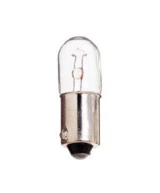 Satco S7824 Satco 0.95 Watt (0.15 Amp) T3-1/4 6.3 Volt Miniature Bayonet Base 5000 Hours Clear Miniature Light Bulb