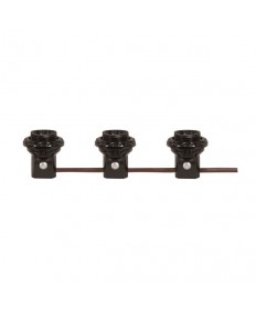 Satco 80/1474 Candelabra Socket 3 Light Threaded Harness Set