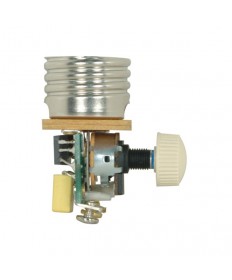 Satco 80/1477 150W Full Range Dimmer w/Ivory Knob Medium Base Lamp Socket