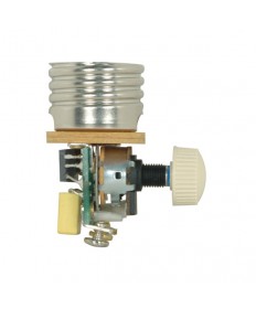 Satco 80/1477 150W Full Range Dimmer switch w/Ivory Knob Medium Base Lamp Socket