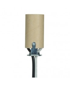 Satco 80/1653 Porcelain Candelabra Socket Paper Liner 24" Leads