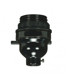 Satco 80/2071 Push Thru Smooth Phenolic 4 Piece Black GU24 Socket with Uno Thread and Ring