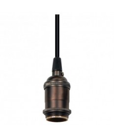 Satco 80/2281 80-2281 Dark Antique Brass Medium base Lampholder 4pc 10' foot Black Cord