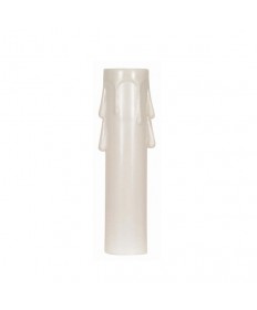 Satco 90/1260 Satco 90-1260 4" White Plastic Drip Candelabra Candle Cover