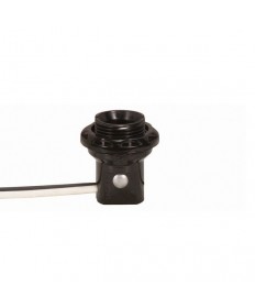 Satco 90/1556 Phenolic Threaded Candelabra Socket Shoulder and Socket Ring 8" inch leads