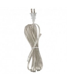 Satco 90/493 Satco Lamp Cord with Plug 15 Ft. Clear Silver 18/2