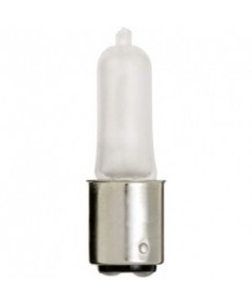 Satco S1980 | 35Q/FR/DC Satco 35 Watt T4 Halogen Bulb Frosted 120 Volt JD BA15d DC Double Contact