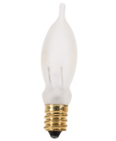 Satco S3242 7.5 Watt Frosted 120 Volt CA5 Petite Bent Tip E12 Candelabra Incandescent Light Bulb