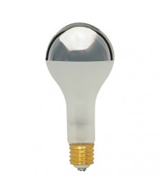  Satco S7982 300PS35/SB/IF 300 Watt PS35 130 Volt E39 Silver Bowl Frosted Incandescent Light Bulb