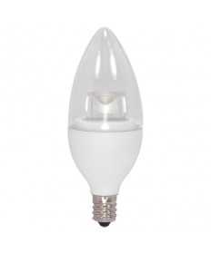 Satco S8950 | 3 Watt LED Candelabra Base 3000K 120 Volt Clear