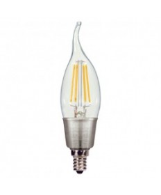 Satco S9574 4.5W CFC/LED/27K/120V Satco 4.5-Watt LED Candle 120-Volt