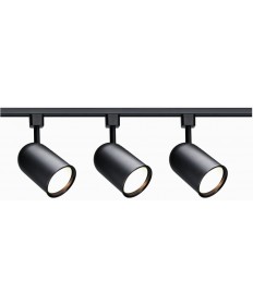 Nuvo Lighting TK323 Track Lighting Kit - Black - 3 Light Bullet Cylinder Head - R30 Incandescent Track Lighting kits - 120V Line Voltage Track Lighting Kits